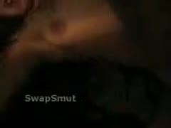 Threesome in an automobile with a happy ally who licked out a bawdy cleft